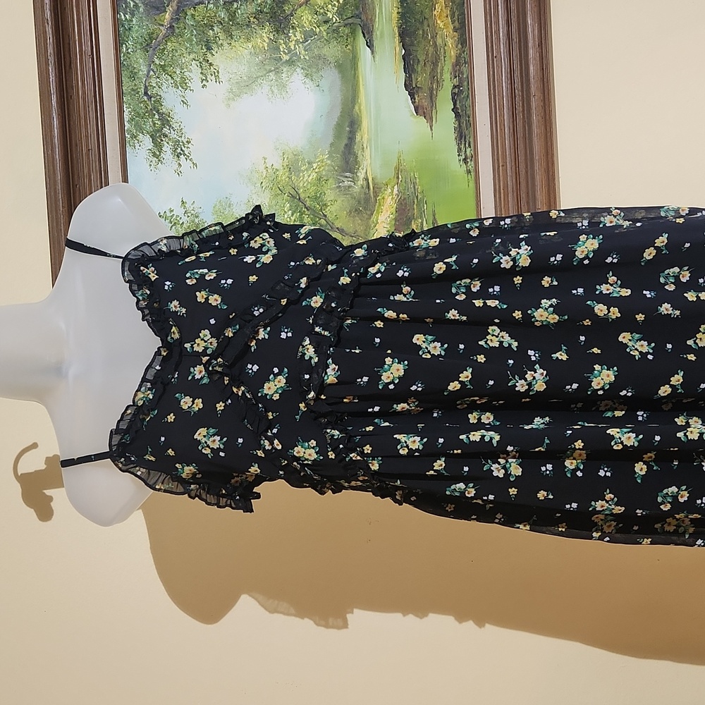 Flowers printed dress l15